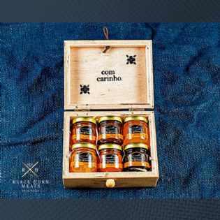 Caixa de Madeira c/ 6 Geléias 270g