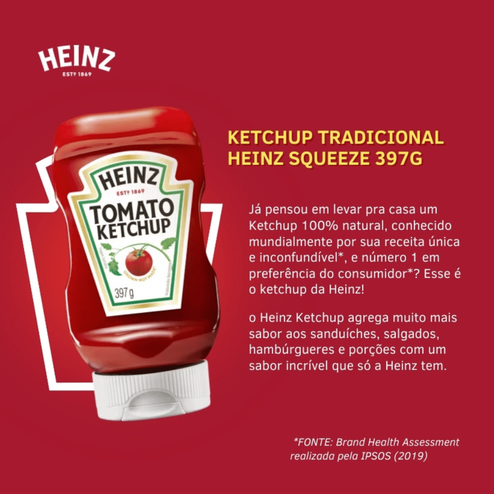Ketchup Tradicional Heinz 397g | Black Horn Meats